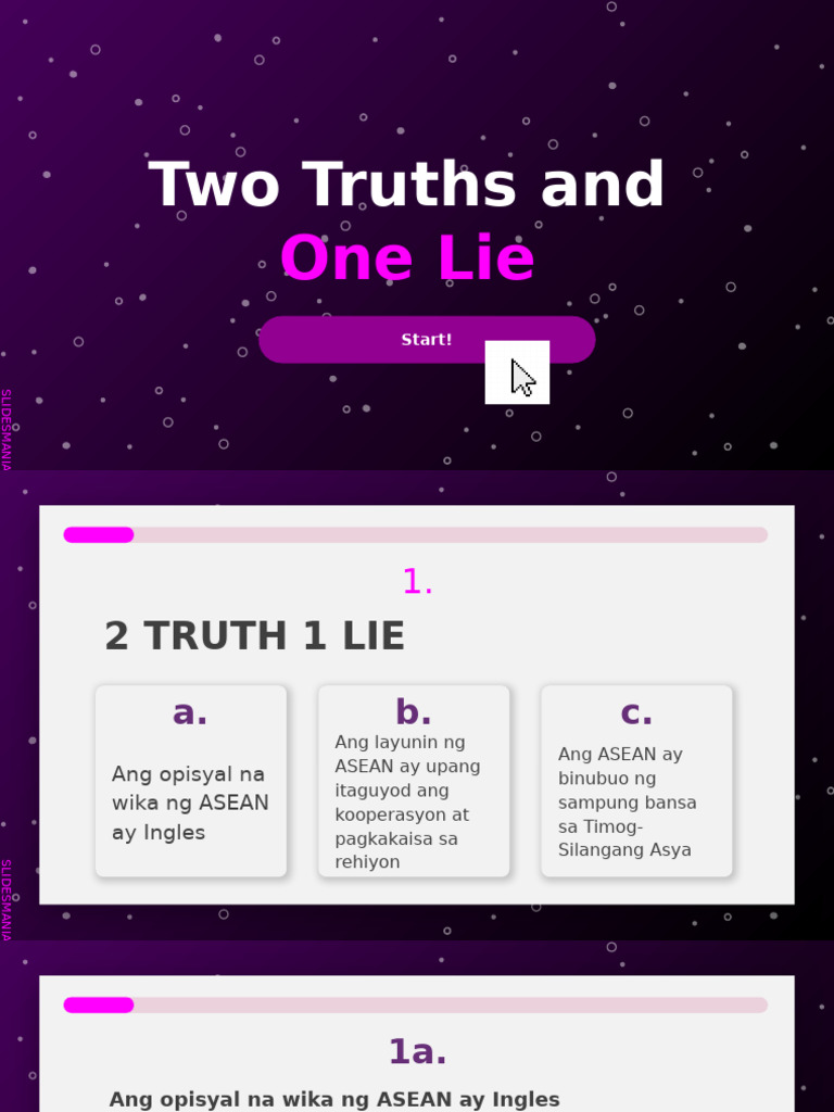 Two Truths and One Lie SlidesMania | PDF | Chess Theory | Chess