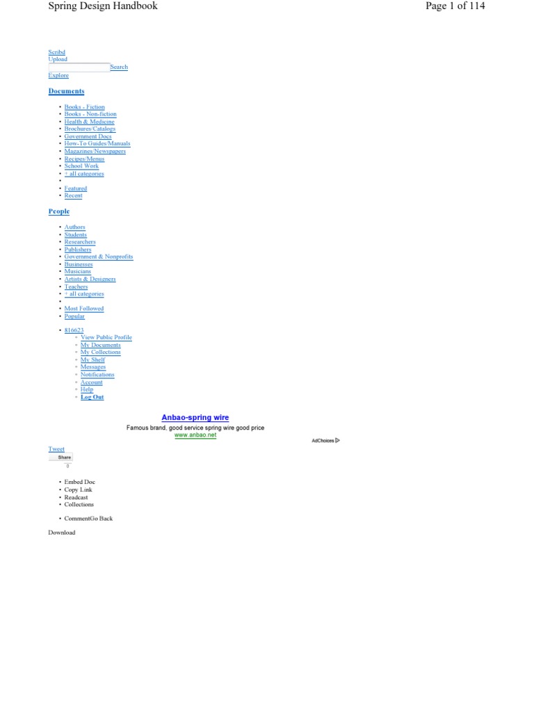 Spring Design Handbook PDF Scribd E Books