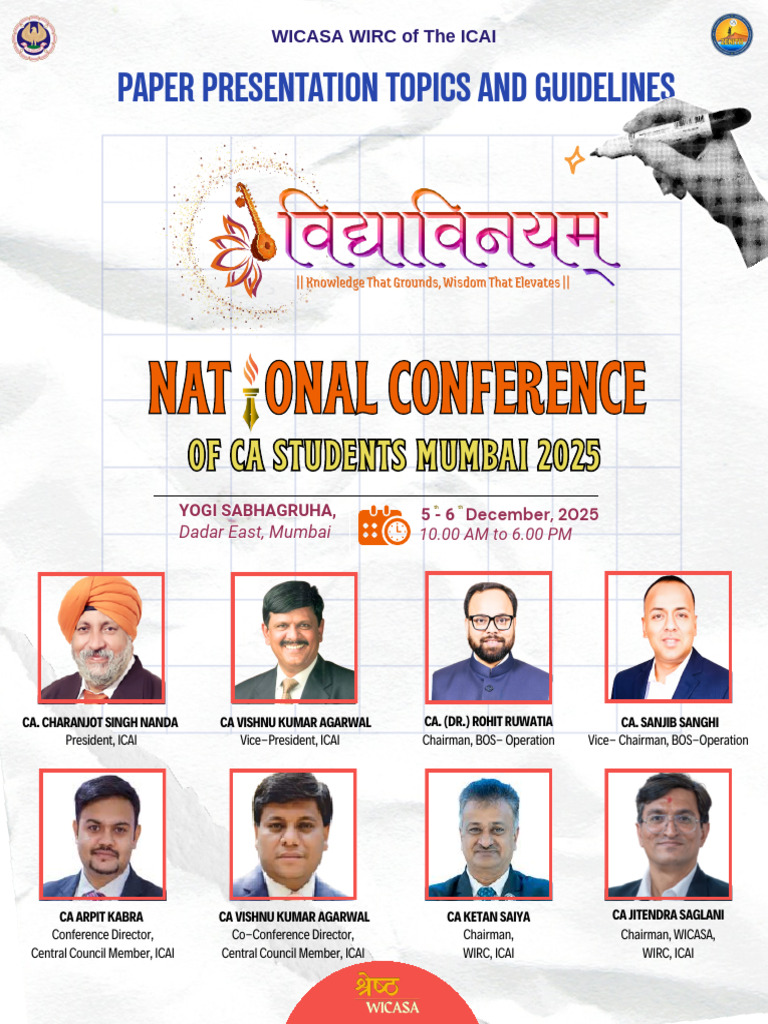 CA Students National Conference 2025 Guidelines | PDF | Business