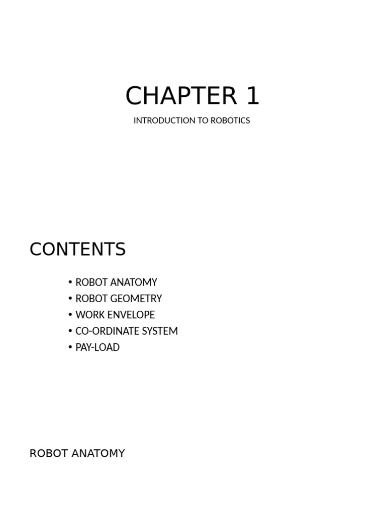 Introduction to Robotics Concepts | PDF
