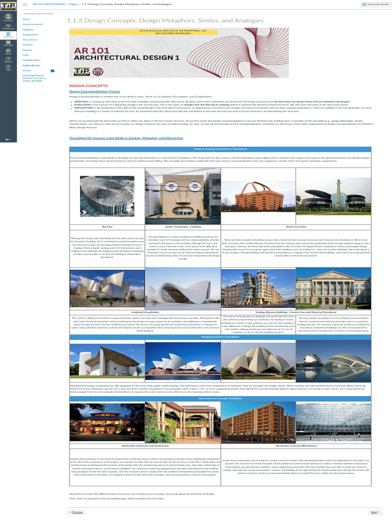 Design Concepts in Architecture 101 | PDF | Analogy | Concept