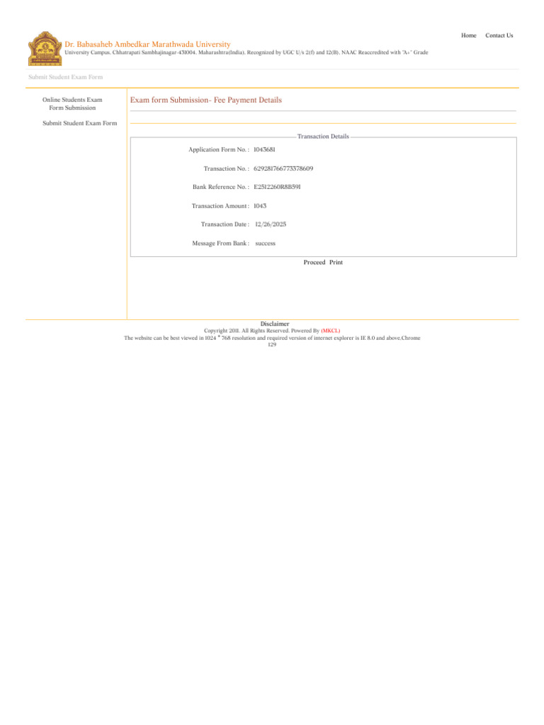Student Exam Form Submission Guide | PDF