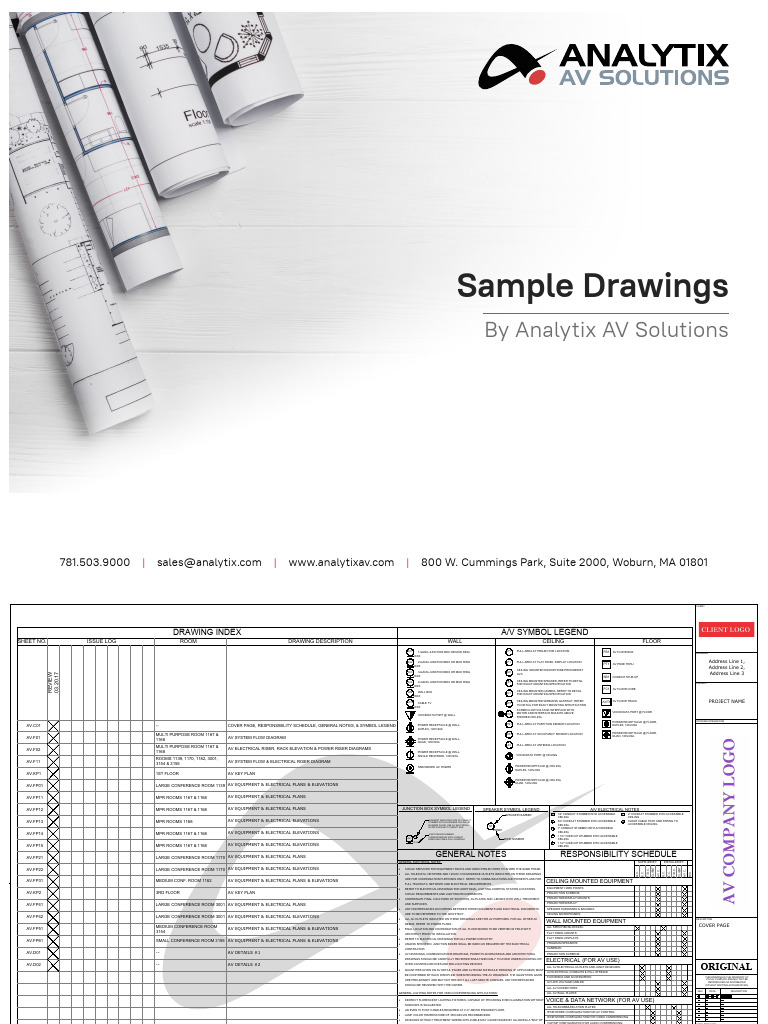AV Solutions Sample Drawings Guide | PDF | Lighting | Electrical ...