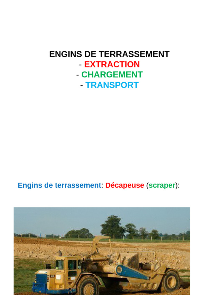 Engins de Terrassement et Extraction R33 | PDF