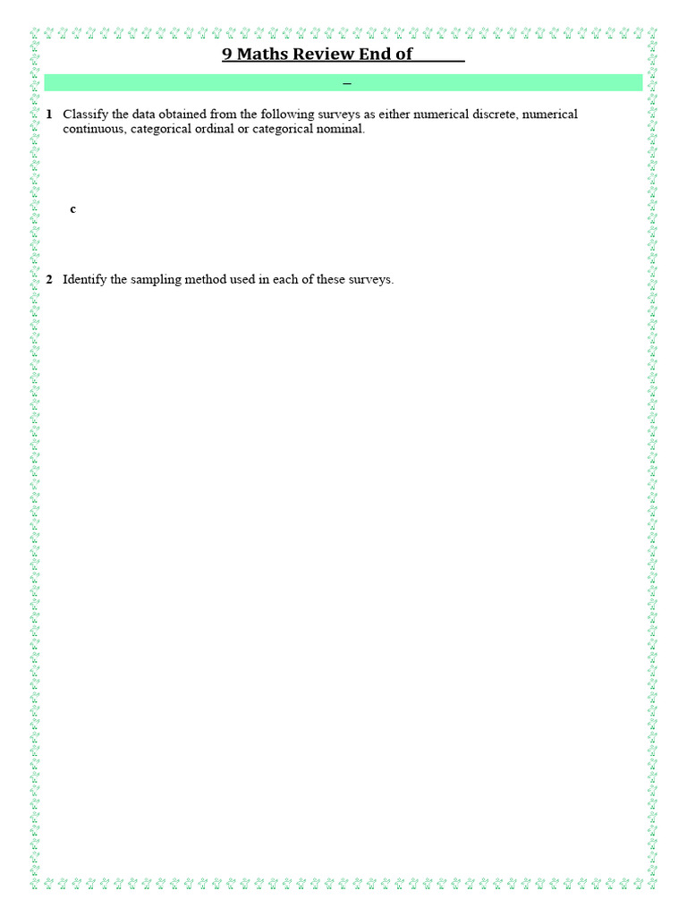 Maths Statistics Review Unit 3 | PDF | Statistics | Statistical Analysis