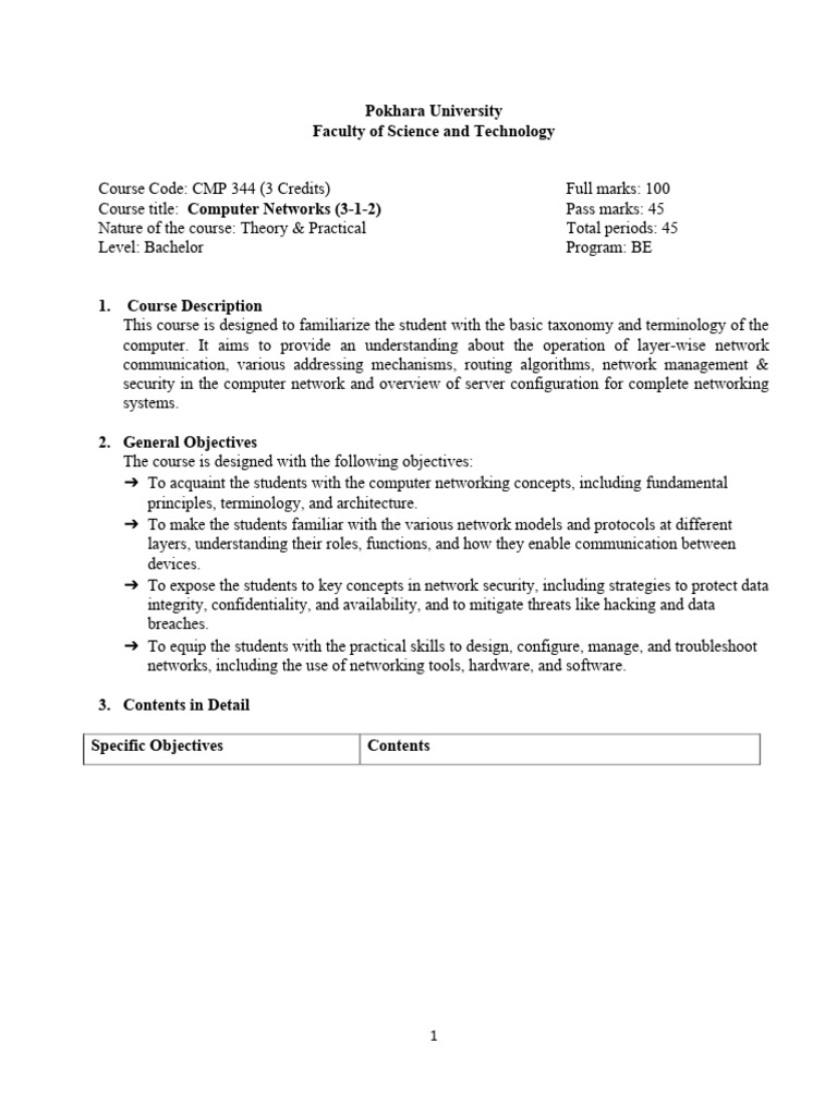 Computer Networks Course Overview | PDF | Data Compression | Computer ...