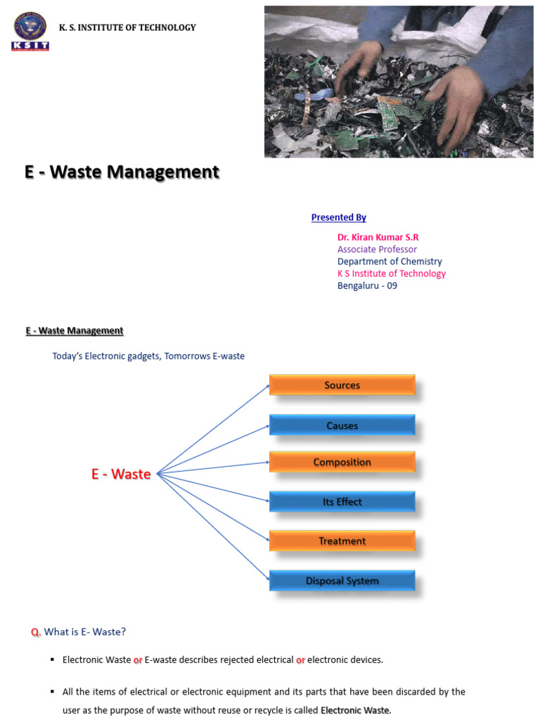 E-Waste Management: Causes & Solutions | PDF | Electronic Waste | Green ...