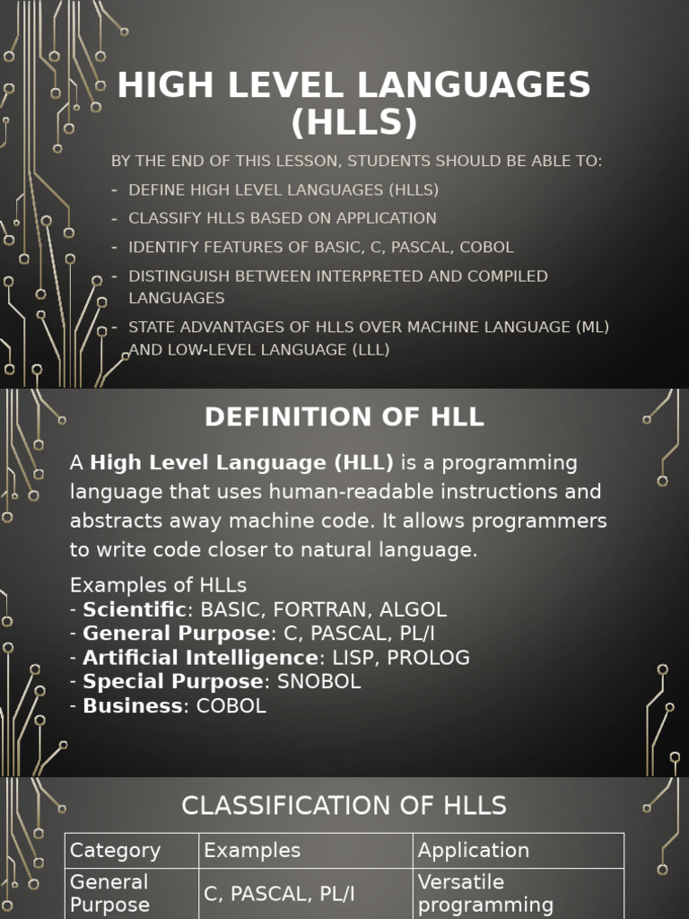 Understanding High Level Languages (HLLs) | PDF | Computer Programming ...