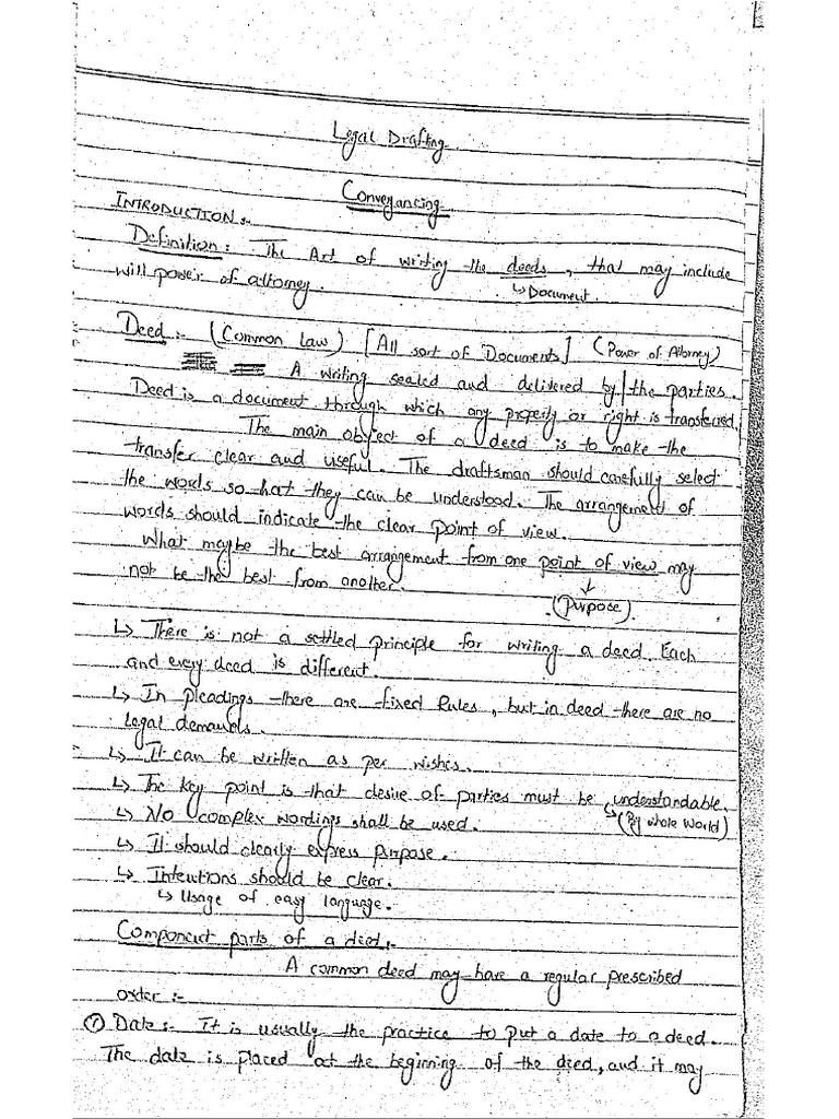 Legal Dafting Notes 3 | PDF