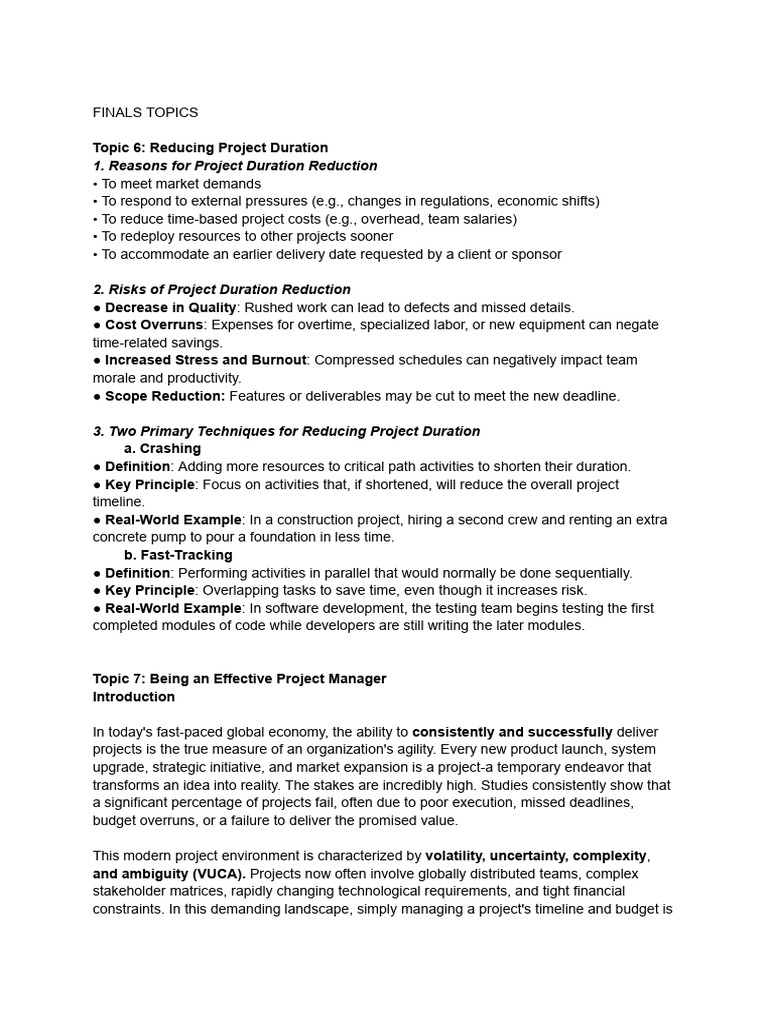 Project Management Finals Typewritten | PDF | Project Management ...