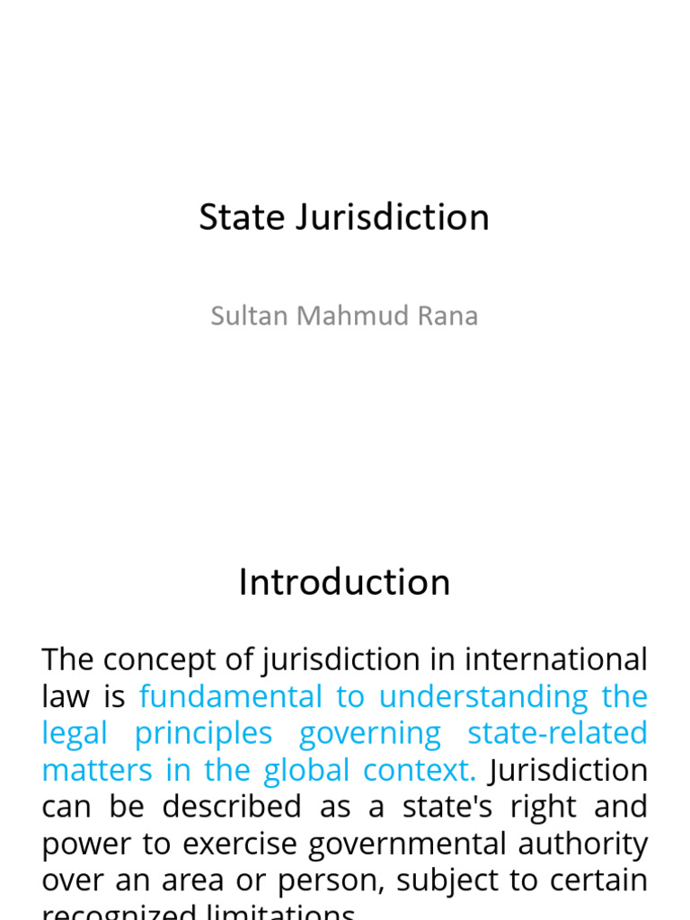 Understanding State Jurisdiction in Law | PDF | Jurisdiction ...