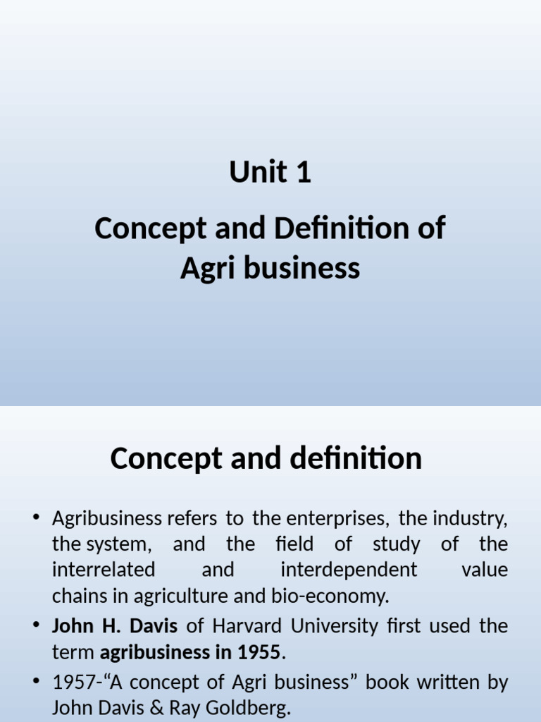 Understanding Agribusiness Concepts | PDF | Agribusiness | Agriculture