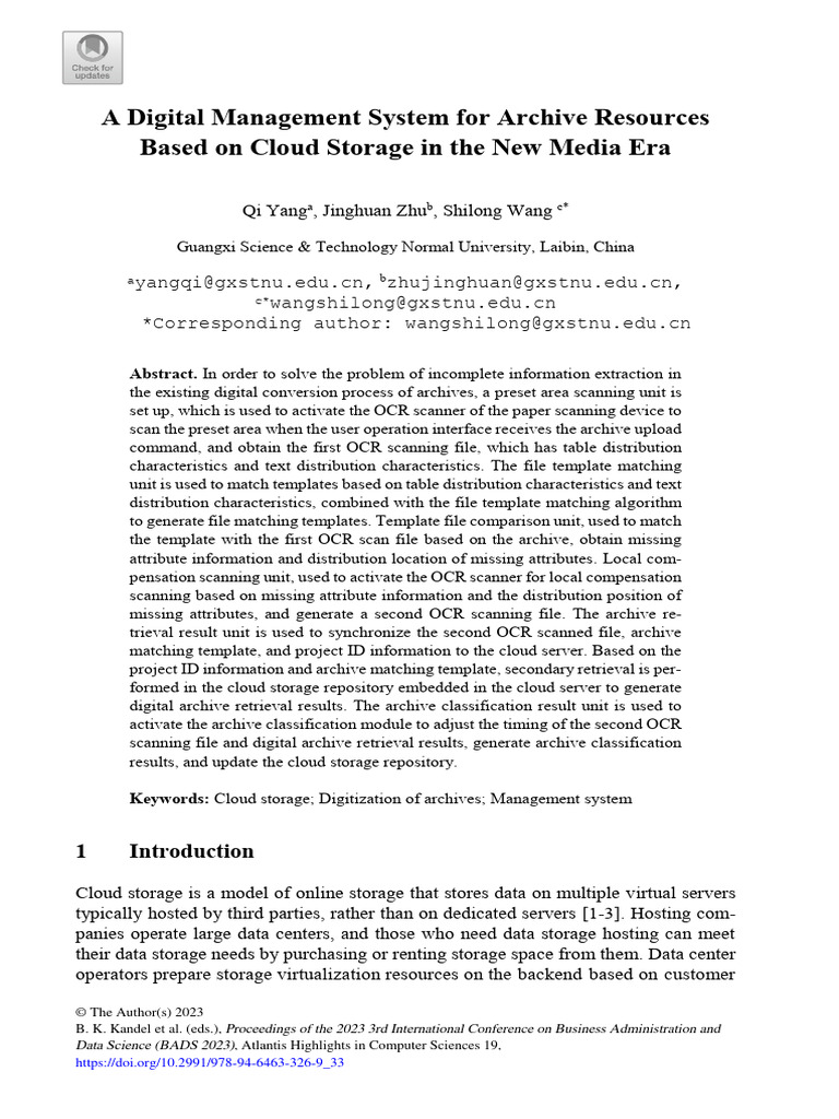 Cloud-Based Archive Management System | PDF | Optical Character ...