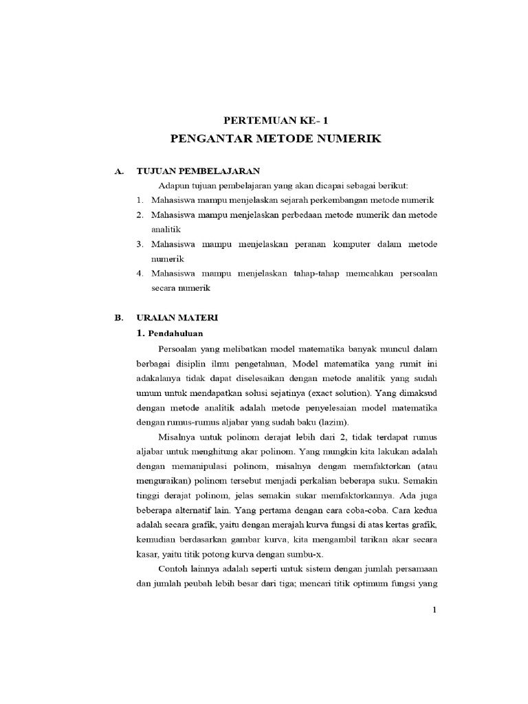 Pertemuan 1 | PDF