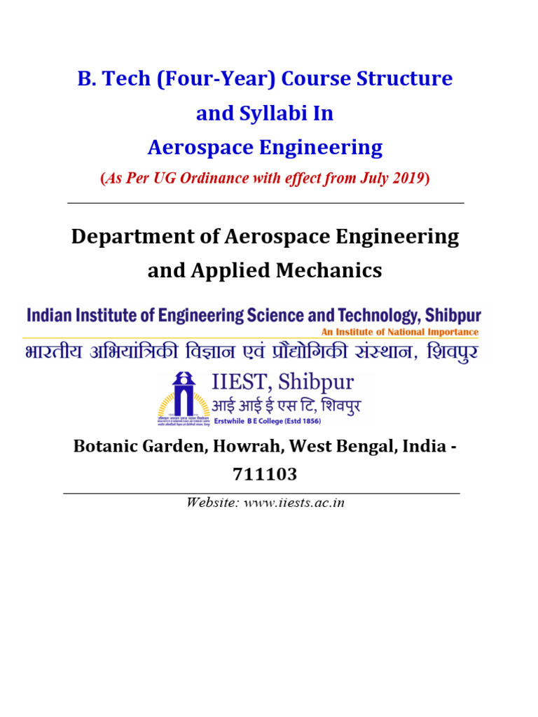 B.Tech Aerospace Engineering Syllabus | PDF | Fluid Dynamics | Bending