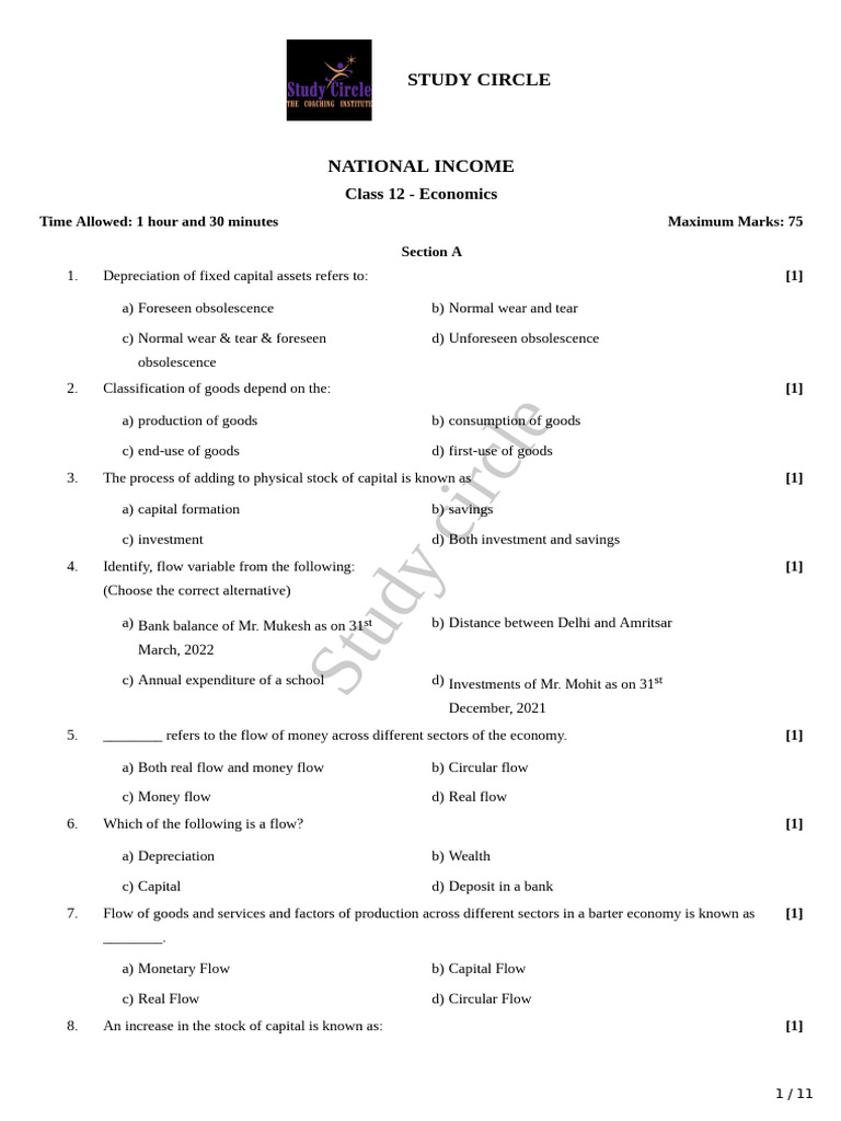 National Income | PDF | Measures Of National Income And Output ...