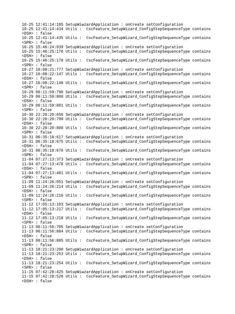 Setup Wizard Configuration Logs | PDF