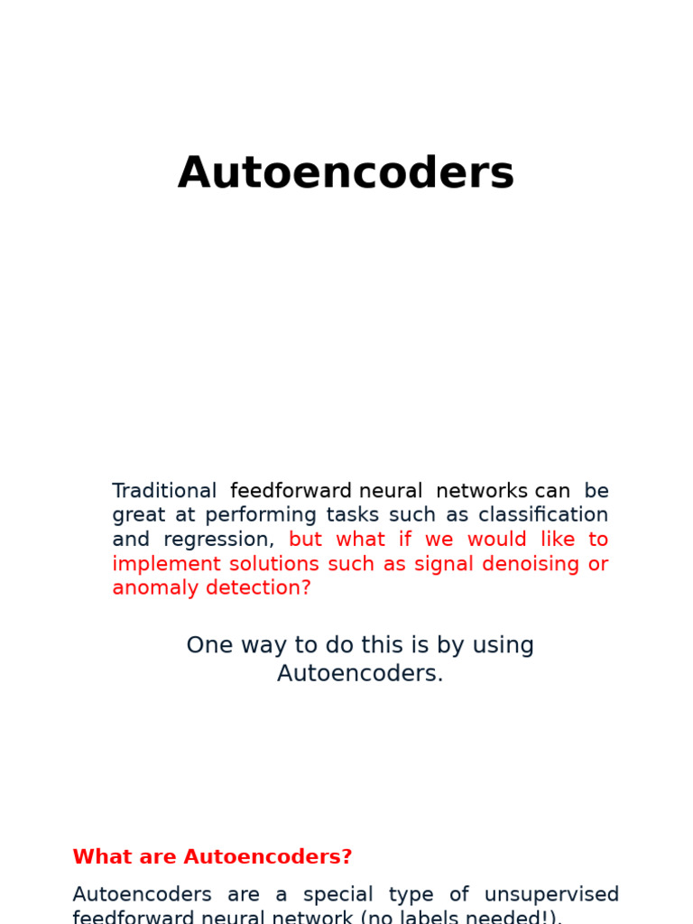 Understanding Autoencoders in AI | PDF | Data Compression | Applied ...