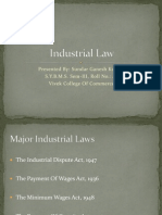 Indian Industrial Law 4 Major Laws Industrial Dispute Act Payment of Wages Act Minimum WagesAct Gratuity Act