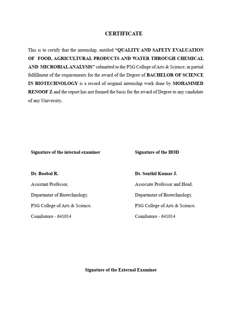 DOC Internship 1 | PDF