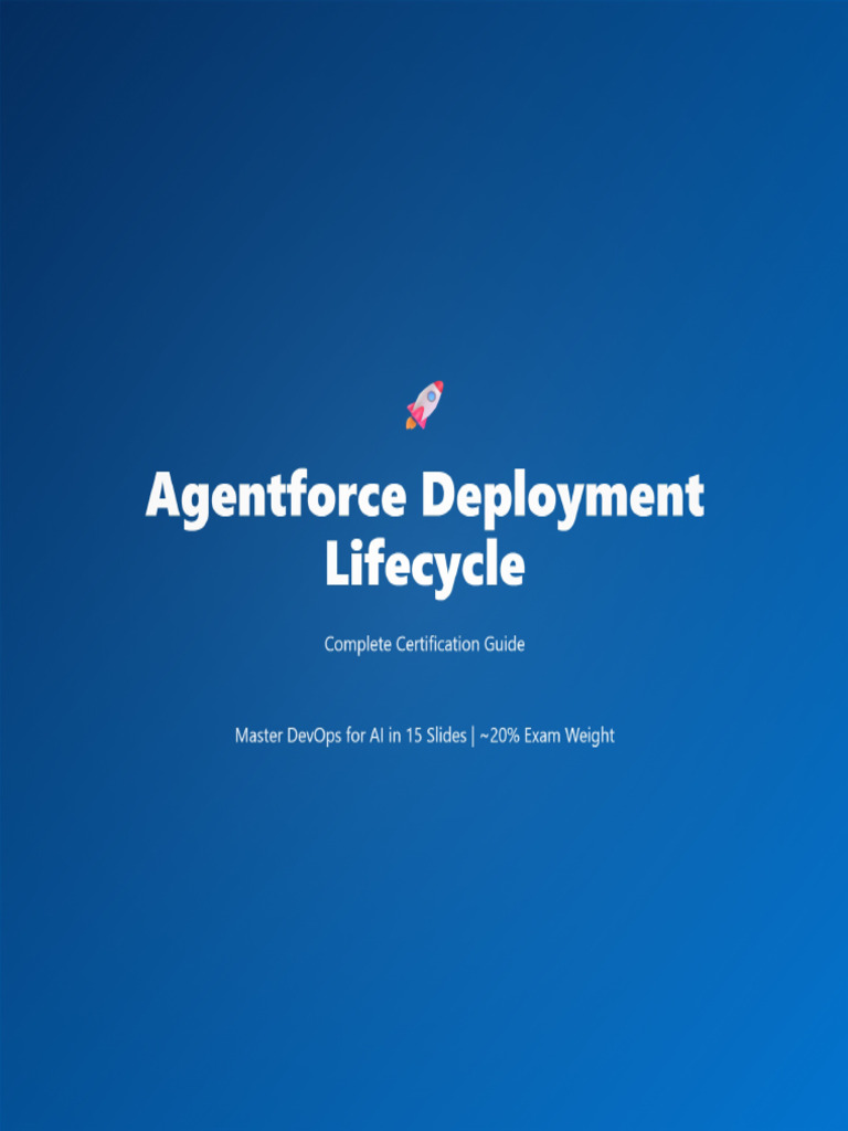 Agentforce Specialist - Deployment Lifecycle | PDF