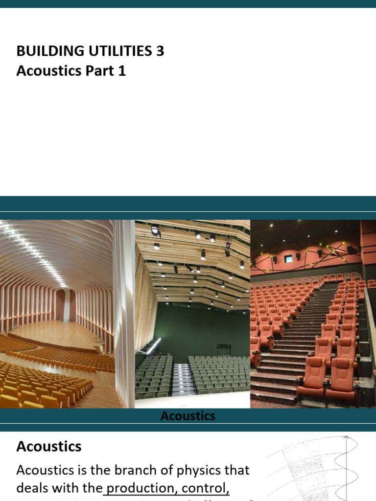 1. BU 3 Module 1 Introduction to Acoustics | PDF | Sound | Decibel