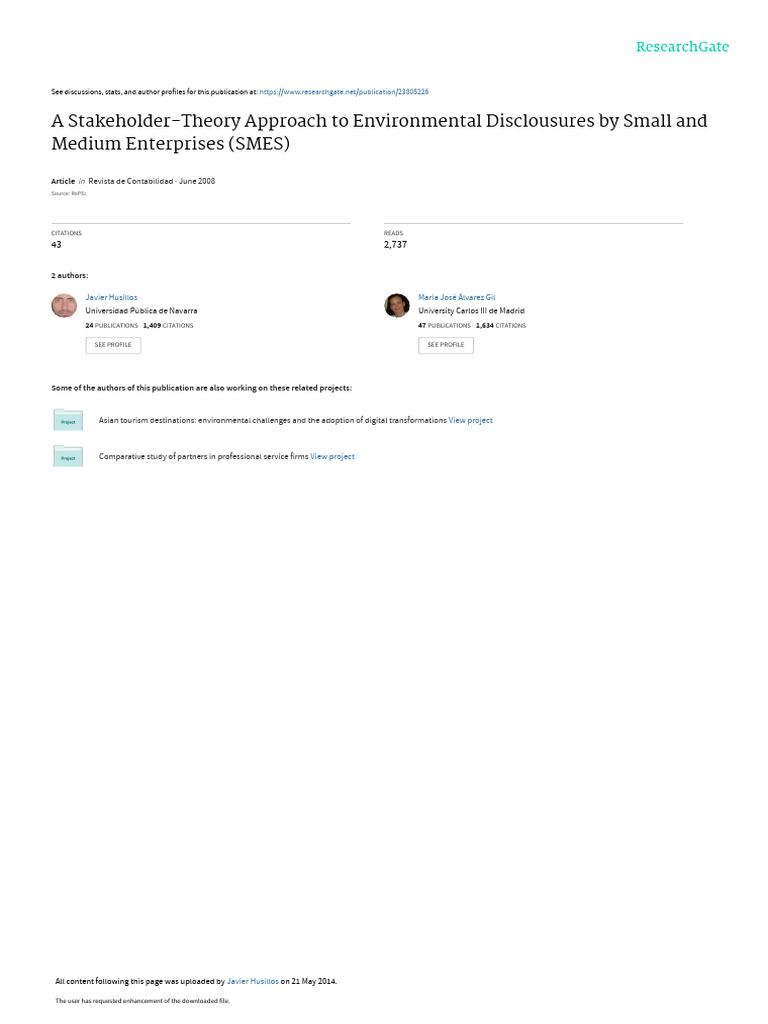 SME Environmental Disclosures Analysis | PDF