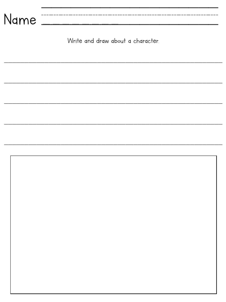 Write and Draw About A Character | PDF