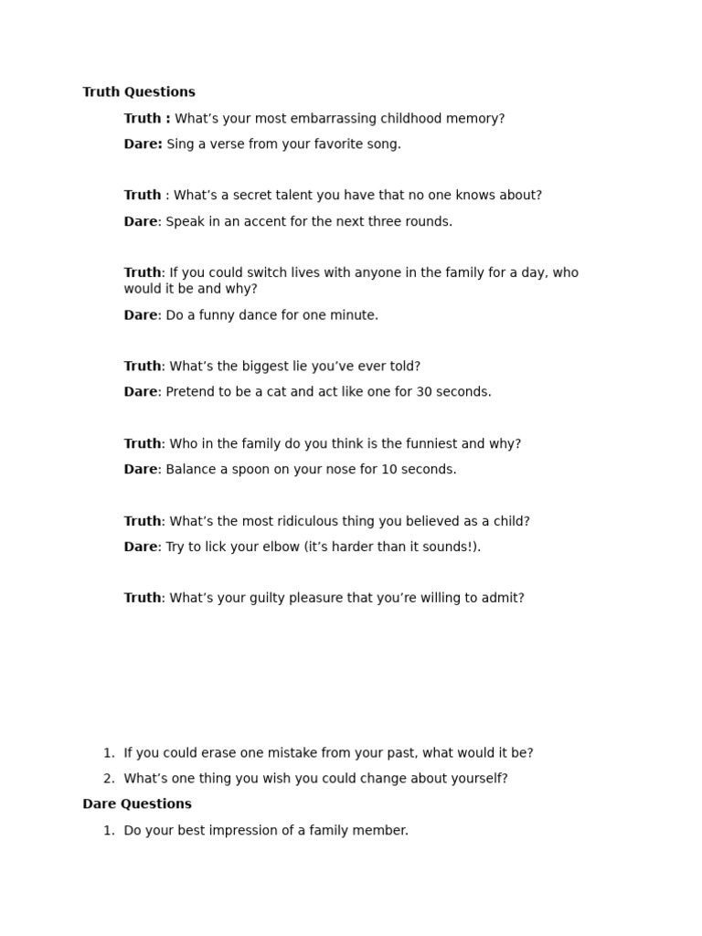 Truth Questions | PDF