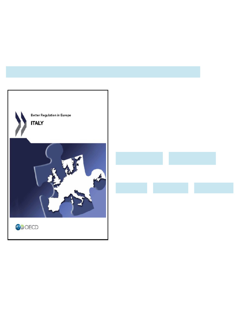 Better regulation in Europe Italy 2012 Oecd - ebook and textbook ...