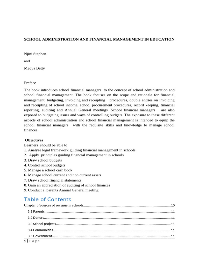 School Financial Management Guide | PDF | Expense | Banks