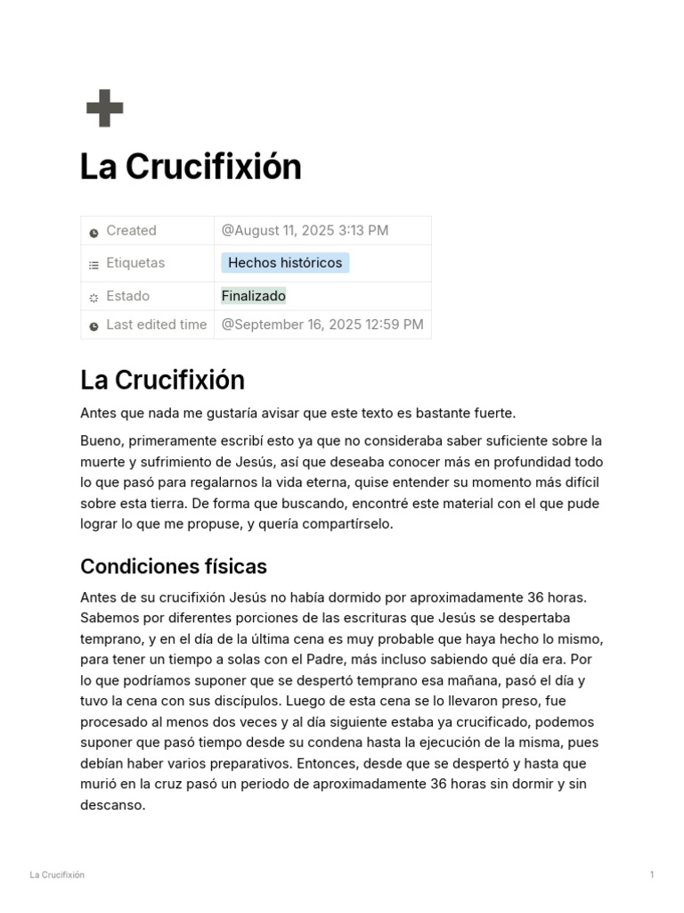 Sufrimiento y Muerte de Jesús en la Cruz | PDF | La resurrección de ...