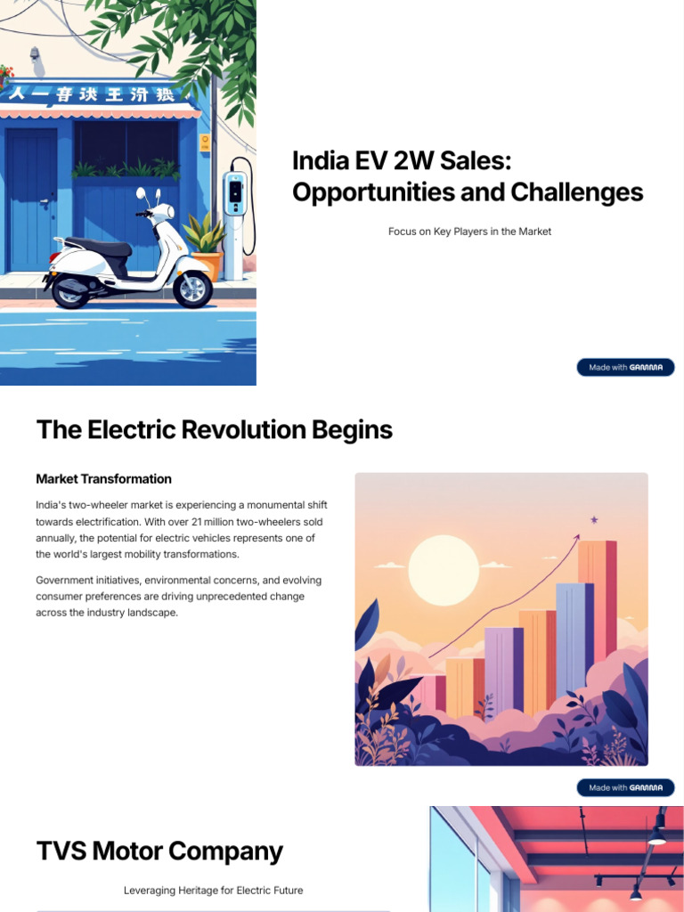 India EV 2W Sales Opportunities and Challenges | PDF | Electric Vehicle ...
