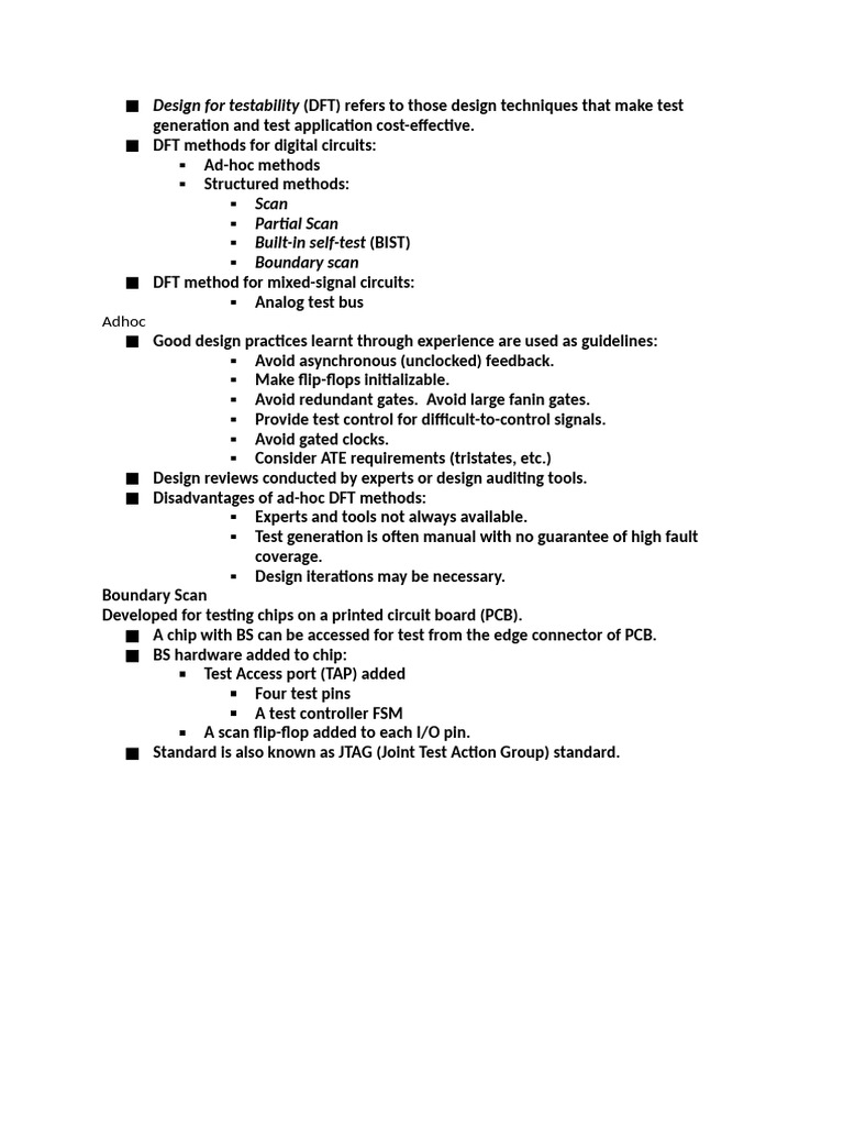 Design for Testability Techniques | PDF | Logic Gate | Digital Technology