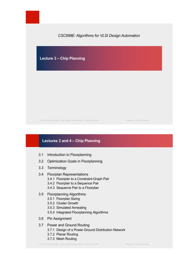 VLSI Chip Planning and Floorplanning Techniques | PDF | Theoretical ...