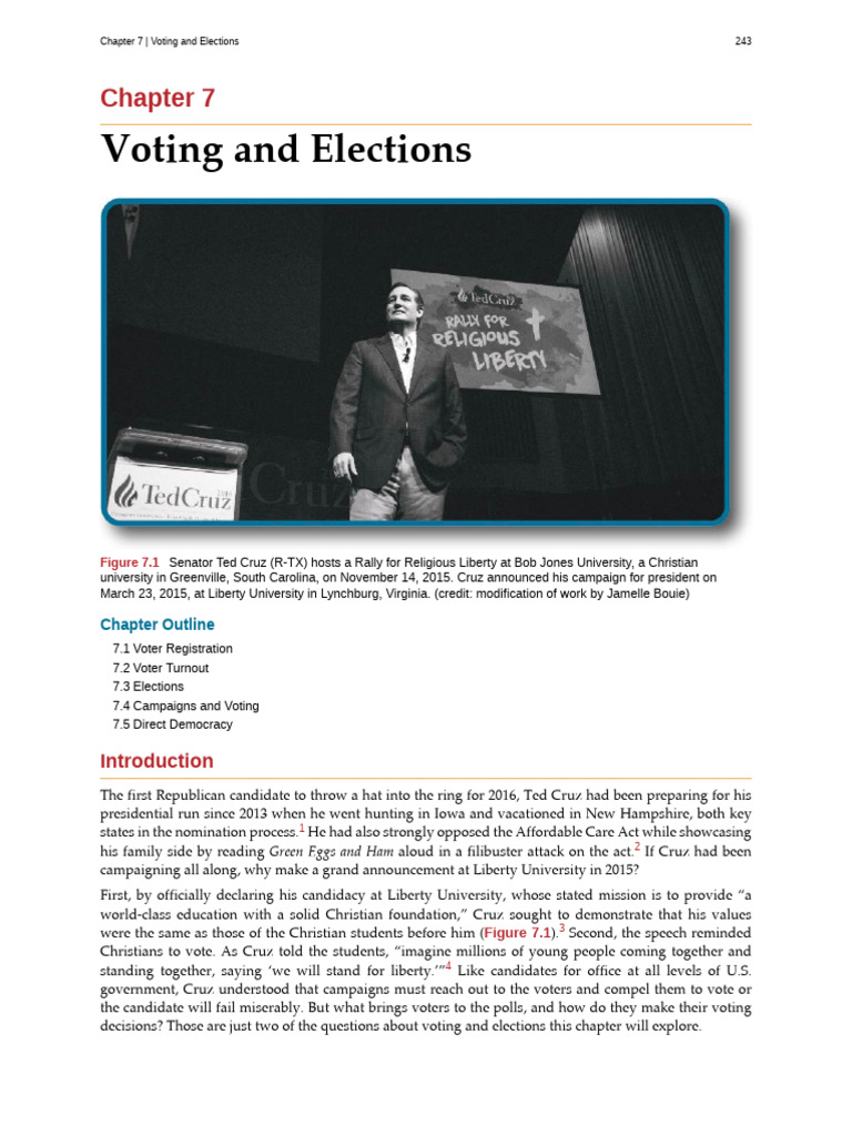 U.S. Voting and Elections Overview | PDF | Voting Rights Act Of 1965 ...