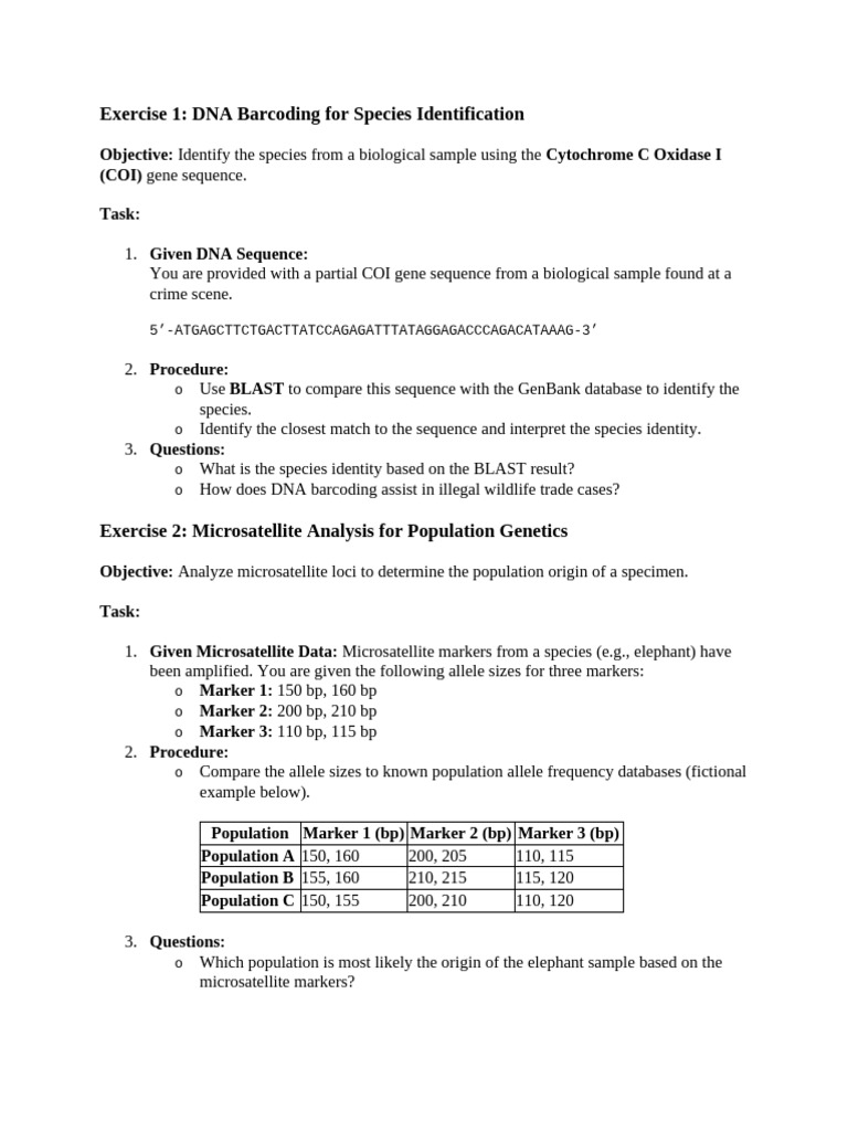 DNA Barcoding and Genetic Analysis Techniques | PDF | Single Nucleotide ...