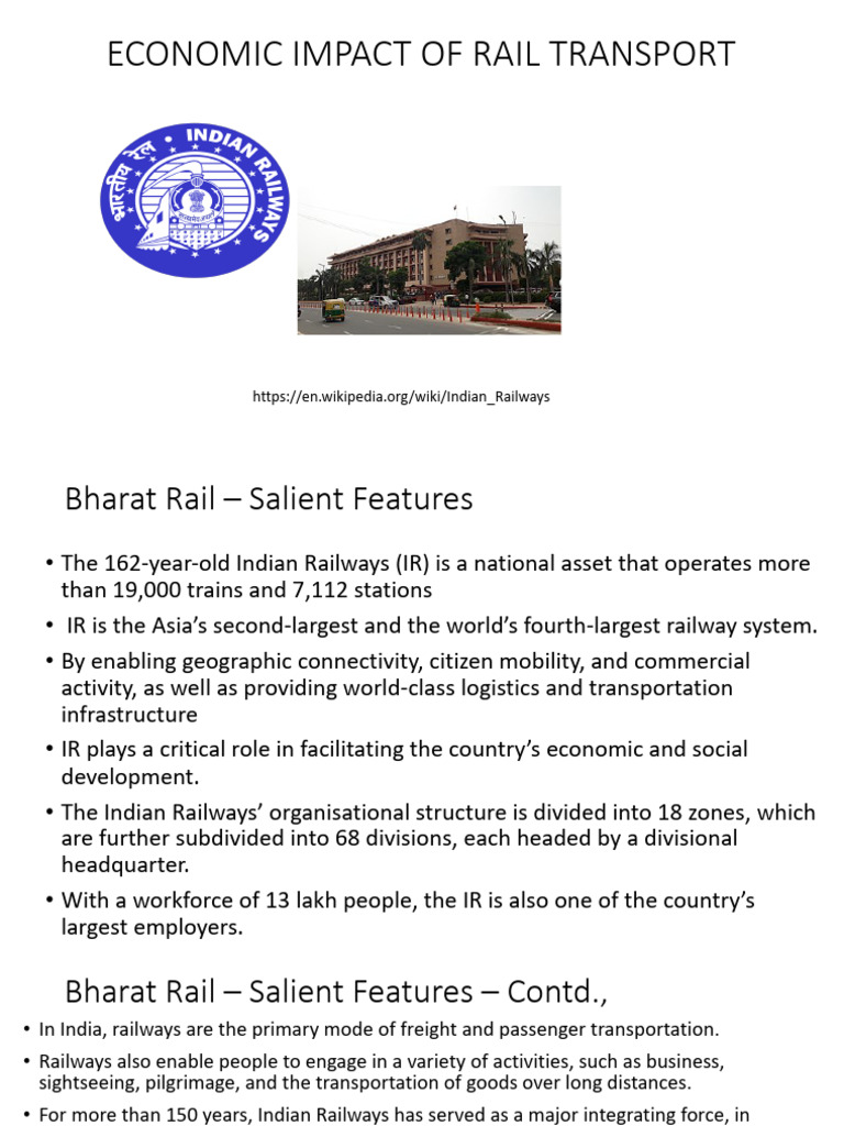 Economic Impact of Indian Railways | PDF | Rail Transport | Transport