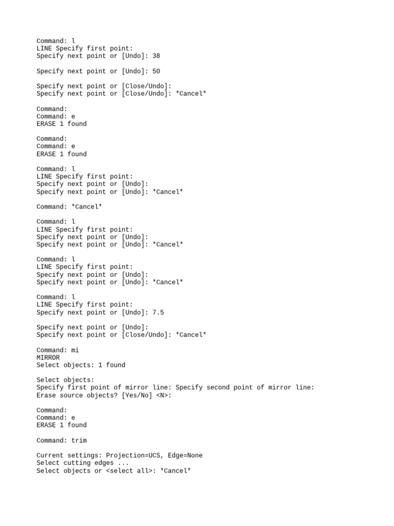 AutoCAD Command Sequence Guide | PDF