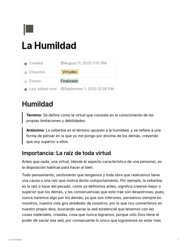 La Humildad | PDF | Virtud | Orgullo