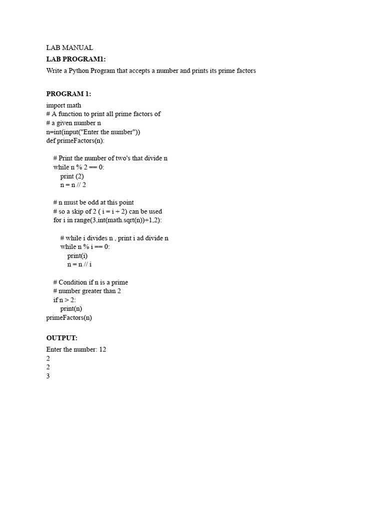 Python Lab Programs for Beginners | PDF | Theoretical Computer Science ...