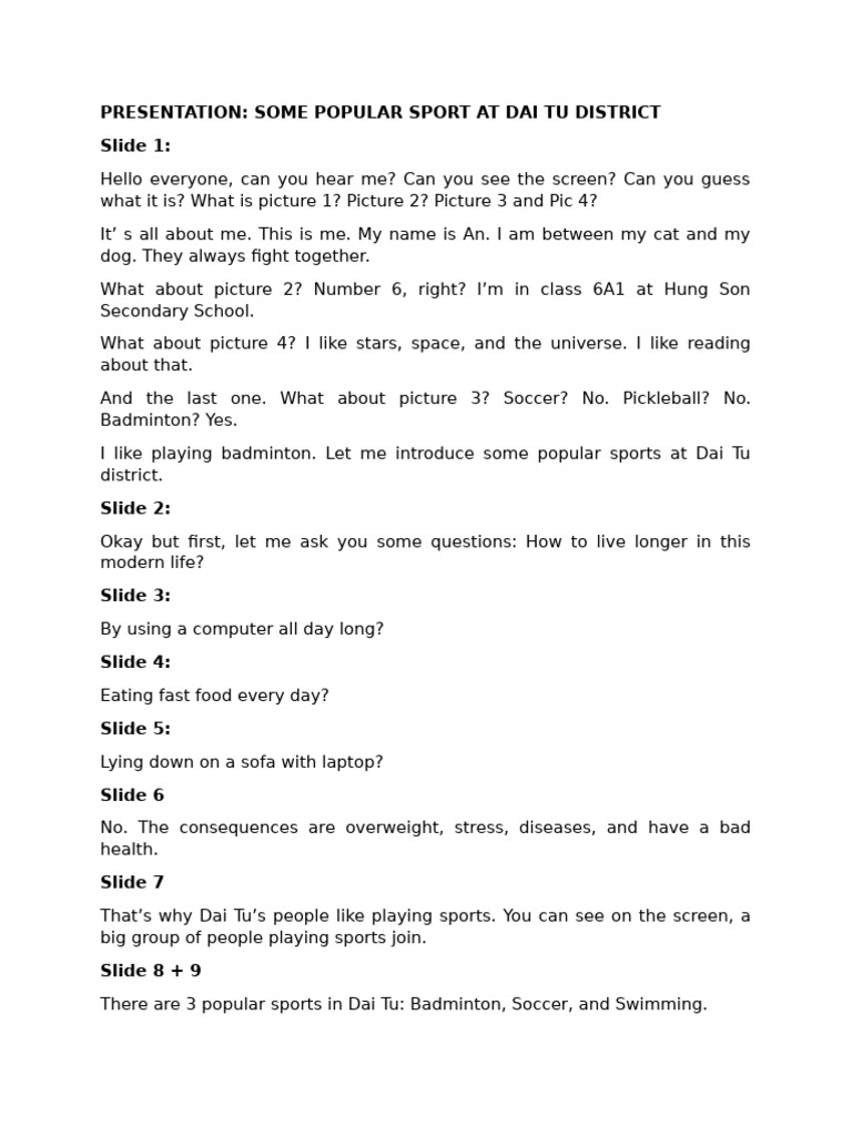 Presentation Transcripts | PDF