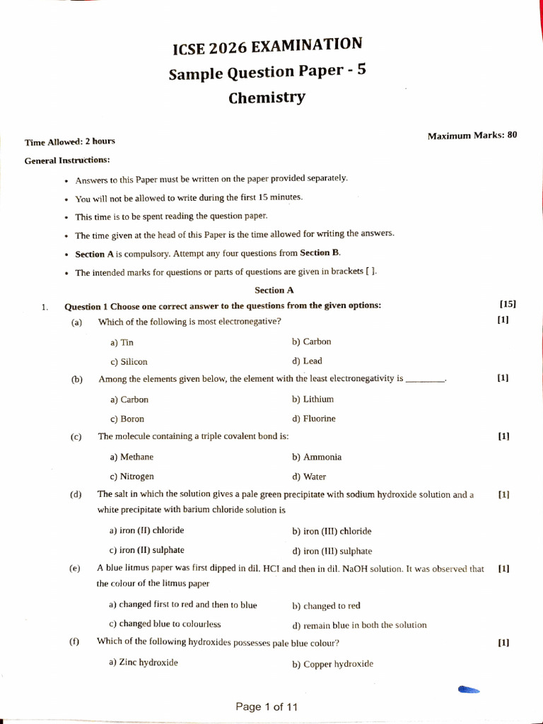 Chemistry Paper Solving | PDF