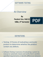 An Overview: Software Testing
