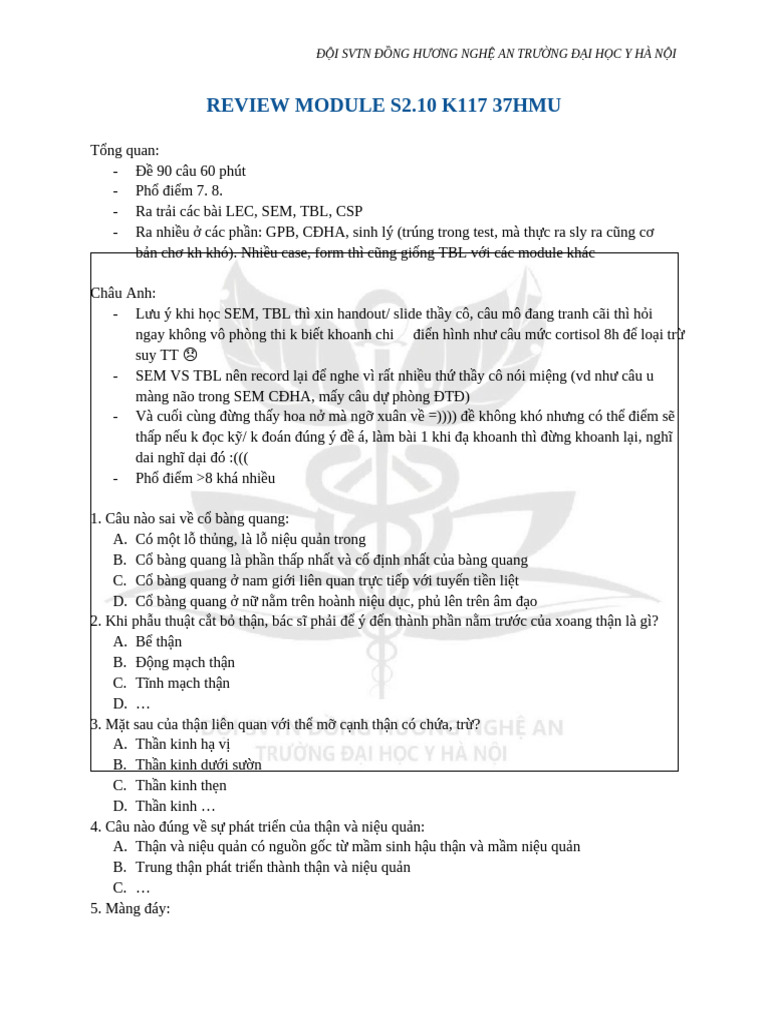 Review Module s2.10 k117 37hmu | PDF