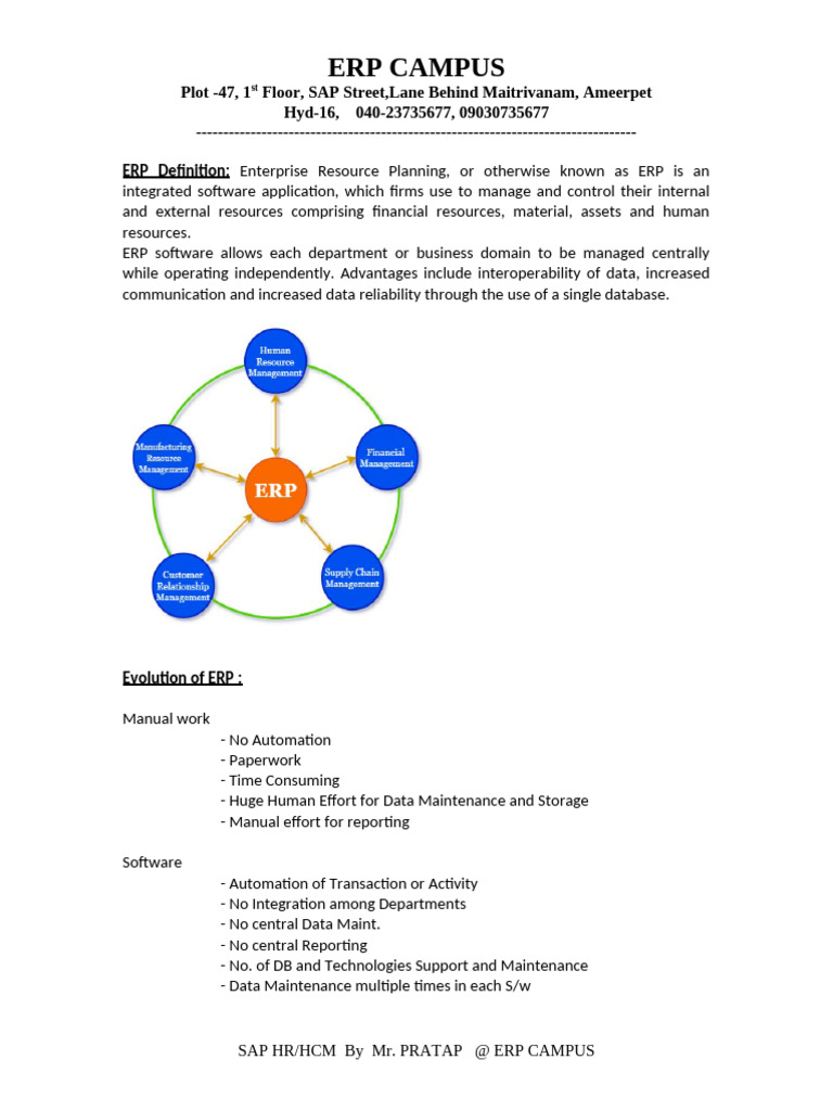 ERP Software Overview and SAP Evolution | PDF | Software As A Service ...