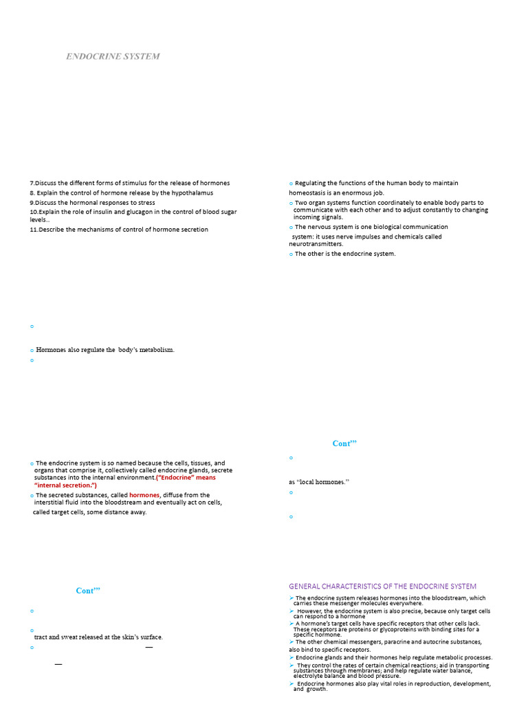Understanding the Endocrine System | PDF | Pituitary Gland | Hormone