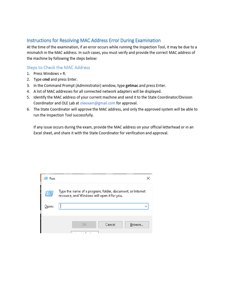 Fix MAC Address Error for Exams | PDF