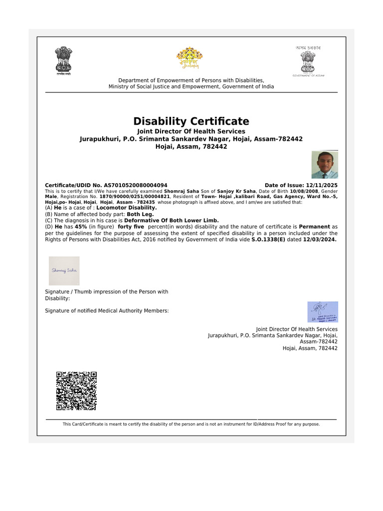 Your E-disability Certificate 20251121_172036 | PDF