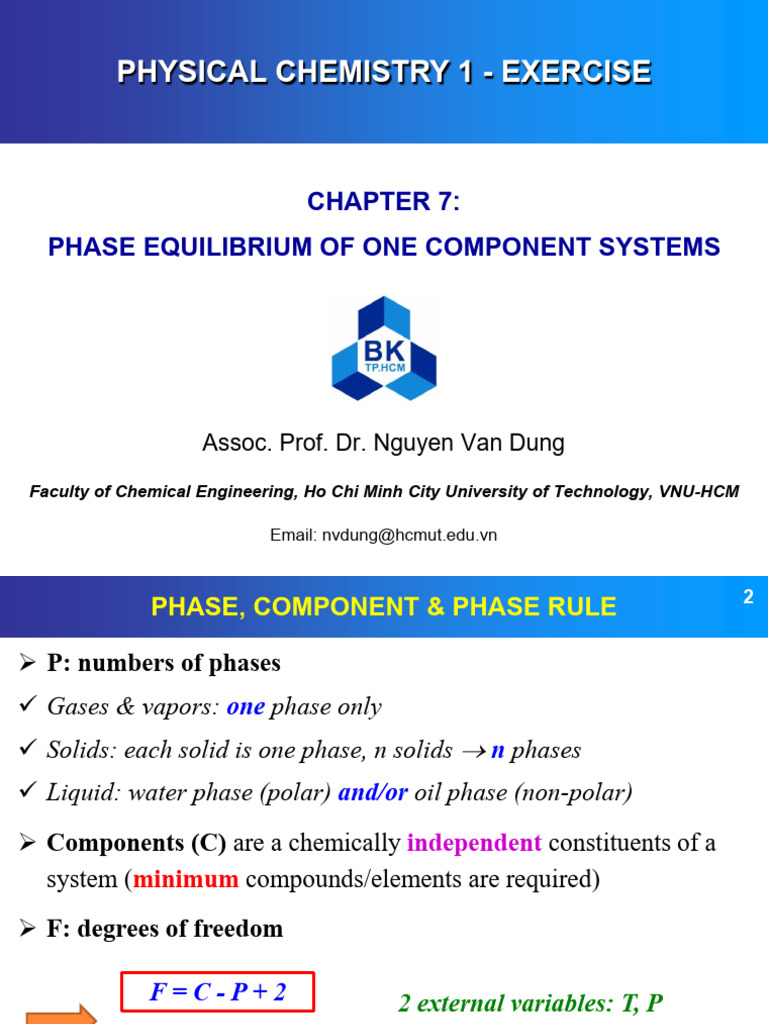 Physical Chemistry 1 Exercise Chapter 7 9 | PDF | Phase (Matter ...
